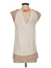 C. Luce 100% Polyester Ivory Sleeveless Blouse Size S - photo 2