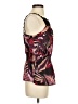 Cache 100% Silk Burgundy Sleeveless Silk Top Size S - photo 4