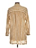 Lizsport Stripes Gold 3/4 Sleeve Button-Down Shirt Size L - photo 2