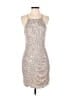 Parker Metallic Silver Cocktail Dress Size 6 - photo 1