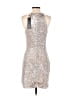 Parker Metallic Silver Cocktail Dress Size 6 - photo 2