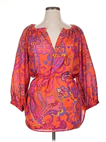 Lauren by Ralph Lauren 3/4 Sleeve Silk Top (view 1)