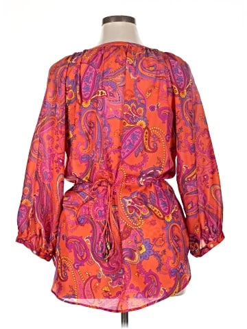 Lauren by Ralph Lauren 3/4 Sleeve Silk Top (view 2)