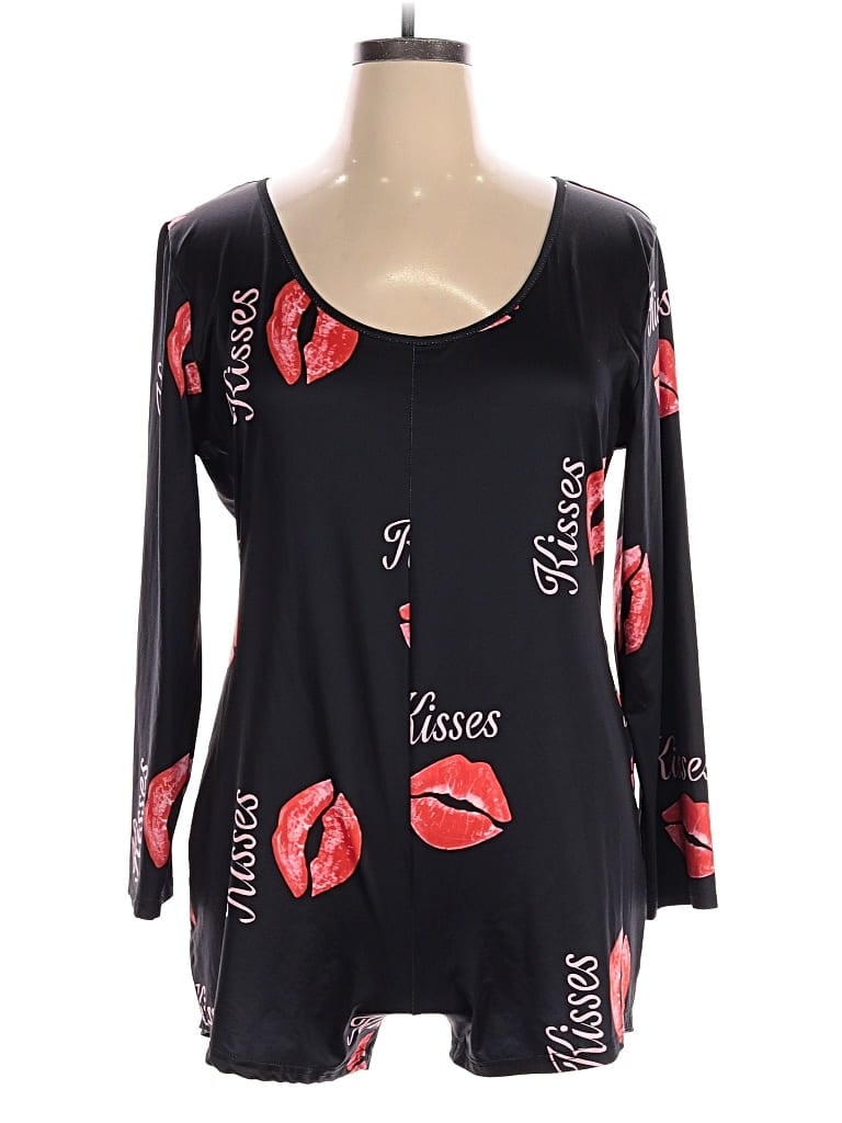 Pre-owned Shein Curve Romper In Black