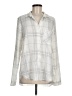 Bella Dahl Plaid Ivory Long Sleeve Blouse Size M - photo 1