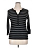 Three Dots Gray 3/4 Sleeve Top Size XL - photo 1