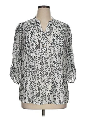 Indigo Rose 3/4 Sleeve Blouse (view 1)