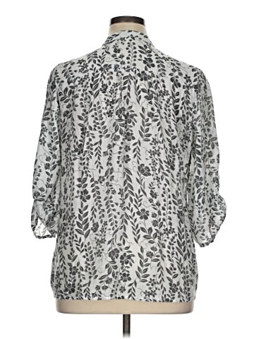 Indigo Rose 3/4 Sleeve Blouse (view 2)