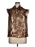 Paige Metallic Gold Sleeveless Blouse Size XL - photo 1
