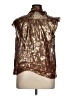 Paige Metallic Gold Sleeveless Blouse Size XL - photo 2