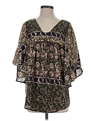 Sunner 3/4 Sleeve Silk Top (view 1)