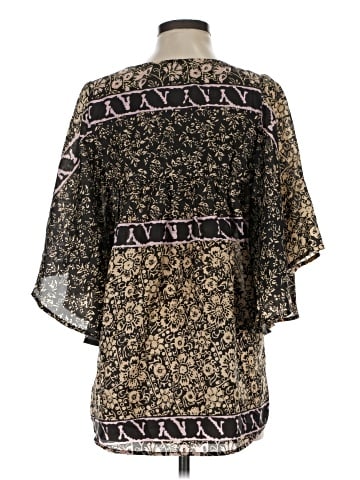 Sunner 3/4 Sleeve Silk Top (view 2)