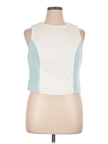 Flat White Sleeveless Blouse (view 1)