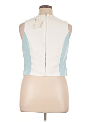 Flat White Sleeveless Blouse (view 2)