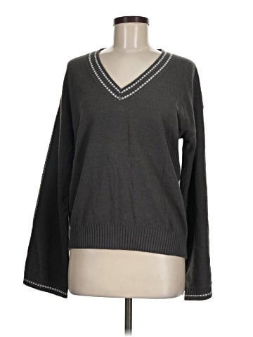 Hem & Thread Pullover Sweater (view 1)