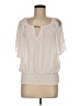 Meraki 100% Polyester Ivory Short Sleeve Blouse Size L - photo 1