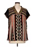 Ranna Gill 100% Polyester Black Short Sleeve Blouse Size 10 - photo 1