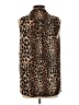 Three Eighty Two Animal Print Brown Sleeveless Blouse Size L - photo 2