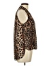 Three Eighty Two Animal Print Brown Sleeveless Blouse Size L - photo 4