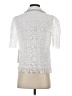 Aqua 100% Polyester White Short Sleeve Blouse Size S - photo 2