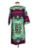 Robbie Bee 100% Polyester Print Green Casual Dress Size 8 - photo 2
