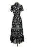 Max Studio 100% Polyester Paisley Black Casual Dress Size S (estimated) - photo 2
