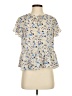 Gap 100% Polyester Floral Ivory Short Sleeve Blouse Size XS - photo 1