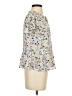 Gap 100% Polyester Floral Ivory Short Sleeve Blouse Size XS - photo 4