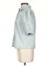 Melissa Nepton Blue 3/4 Sleeve Button-Down Shirt Size XS - photo 5