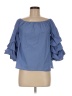 AVA Blue 3/4 Sleeve Blouse Size M - photo 1