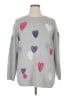 Coldwater Creek Hearts Silver Pullover Sweater Size XL - photo 1