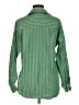 Etiquette 100% Polyester Stripes Green Long Sleeve Blouse Size M - photo 2