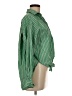 Etiquette 100% Polyester Stripes Green Long Sleeve Blouse Size M - photo 4