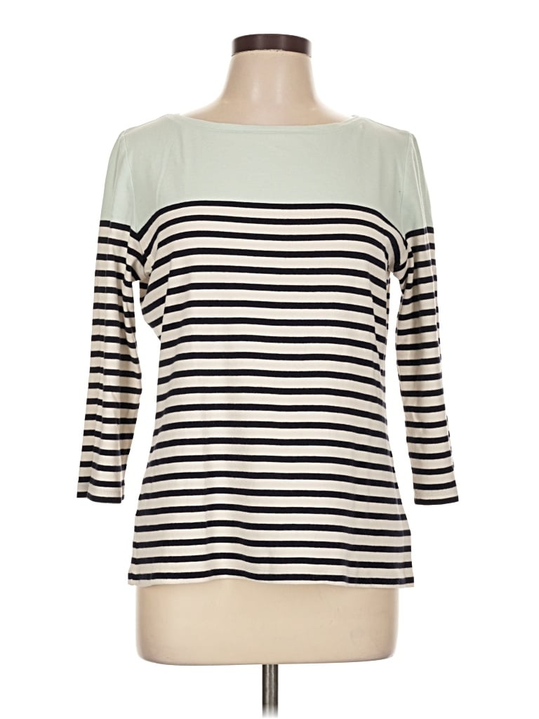 Pre-owned Talbots 3/4 Sleeve T-shirt In Ivory