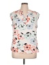 Candie's 100% Polyester Floral Ivory Sleeveless Blouse Size XL - photo 1