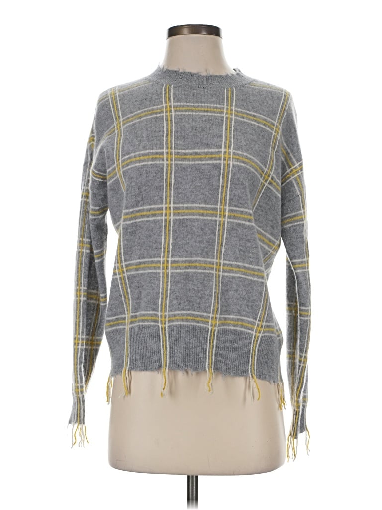 Pre-owned Aqua Cashmere Pullover Sweater In Gray