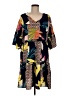 Funlingo 100% Polyester Print Black Casual Dress Size L - photo 1