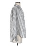 Dalia Collection 100% Polyester Polka Dots Silver Long Sleeve Blouse Size S - photo 4