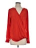 Ann Taylor 100% Polyester Red Long Sleeve Blouse Size S - photo 1