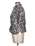 Nic + Zoe Animal Print Silver Short Sleeve Blouse Size L - photo 5