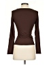 Qinsen Brown Long Sleeve Top Size S - photo 2