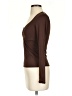 Qinsen Brown Long Sleeve Top Size S - photo 5