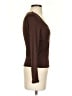 Qinsen Brown Long Sleeve Top Size S - photo 4