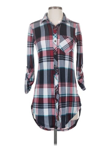 Polly & Esther 3/4 Sleeve Button-Down Shirt (view 1)