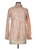 J.Crew 100% Cotton Animal Print Tan Long Sleeve Blouse Size 6 - photo 1