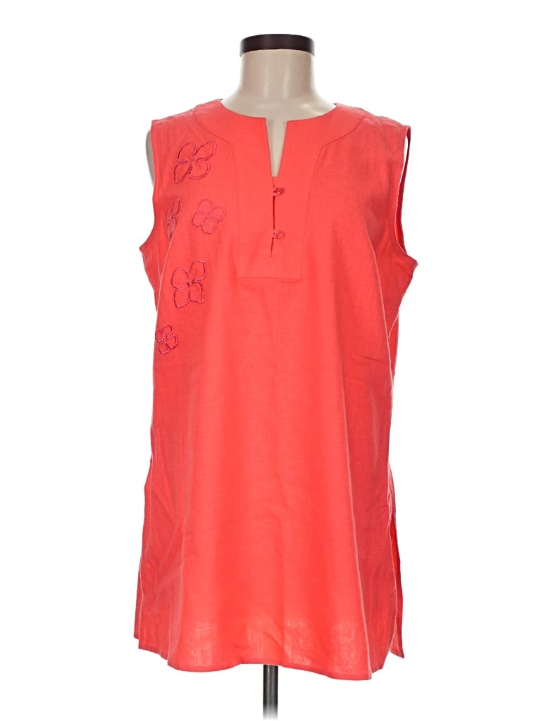 Pre-owned Karen Scott Sport Sleeveless Blouse In Red