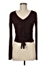 ALLSAINTS Burgundy Long Sleeve Top Size M - photo 1