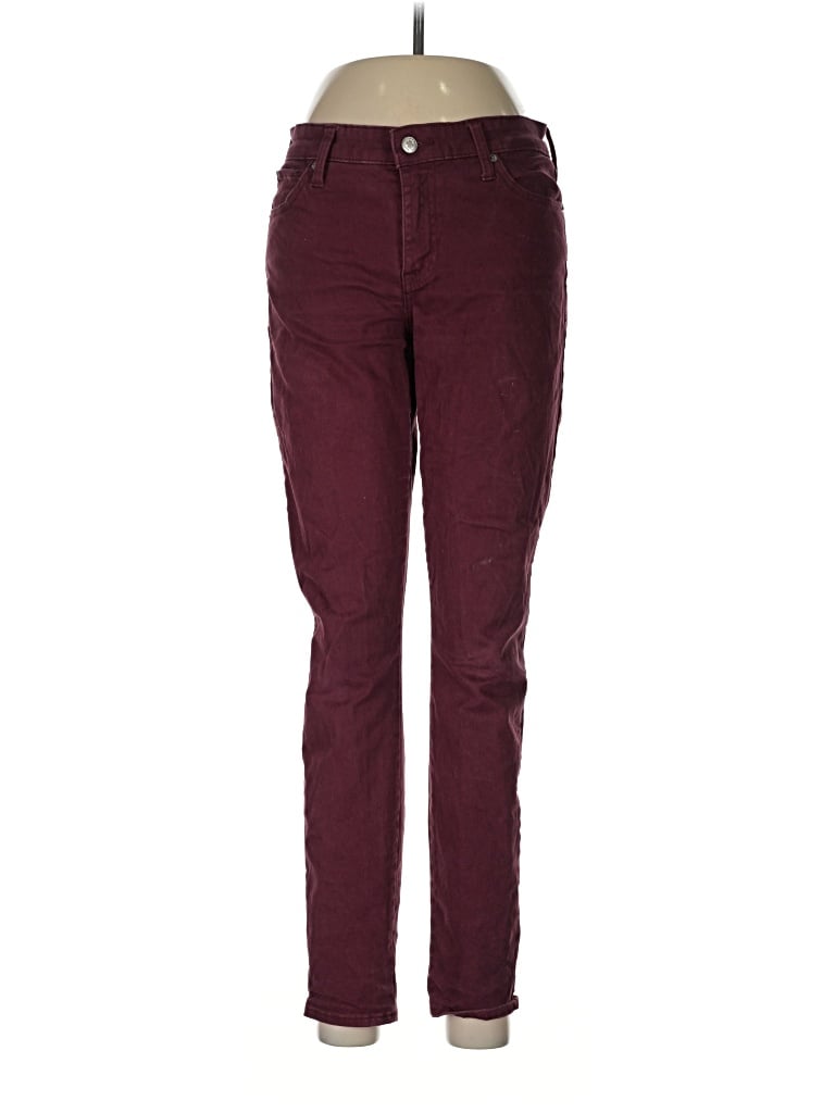 Pre-owned Lucky Brand Casual Pants In Burgundy