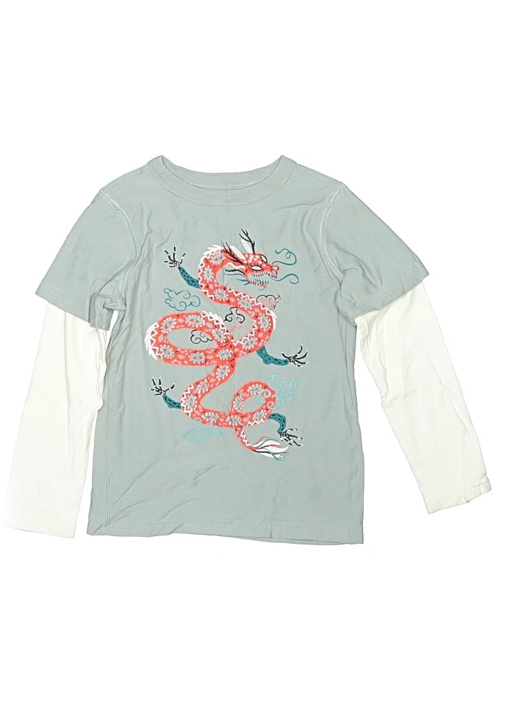 Pre-owned Tea Kids' 3/4 Sleeve T-shirt In Gray