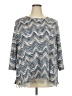 Alfred Dunner Chevron-herringbone Blue Pullover Sweater Size 3X - photo 1